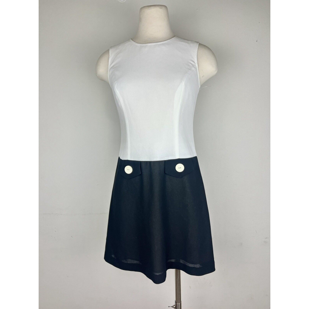 Nanette Lepore Vintage 90s Does 60s Mod Mini Dress Retro A Line Robespierre Chic